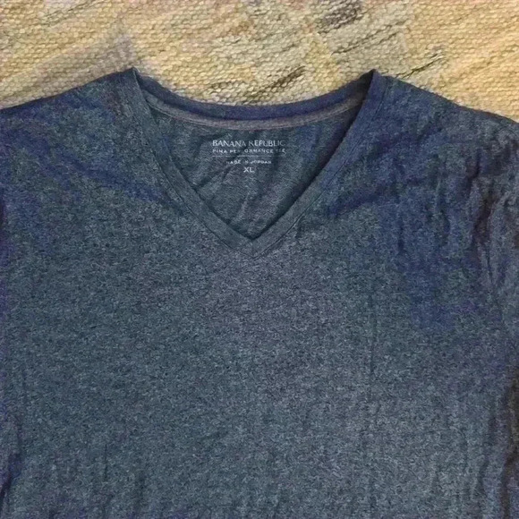 Blue V-neck Tee - Picture 3 of 5